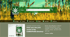 Desktop Screenshot of cannapages.com